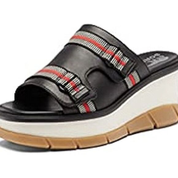 Sorel Joanie III Slide Women's Black and Red Sandals size 9 NWT in box - Picture 2 of 12